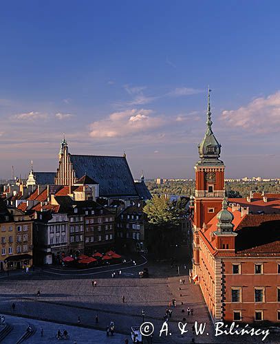 Warszawa, Plac Zamkowy, Zamek Królewski, Katedra św. Jana, kamienice