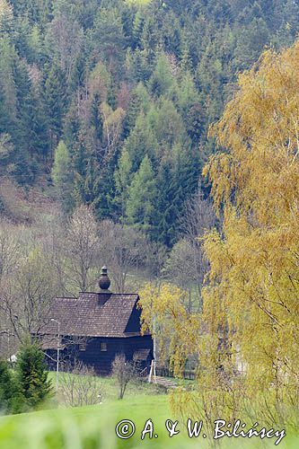 Zabytkowa cerkiew drewniana, kościółek drewniany, żłobek, Bieszczady