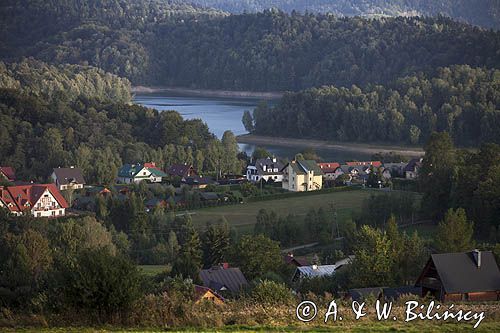 Zalew Soliński, Bieszczady, Widok z punktu widokowego w Polańczyku