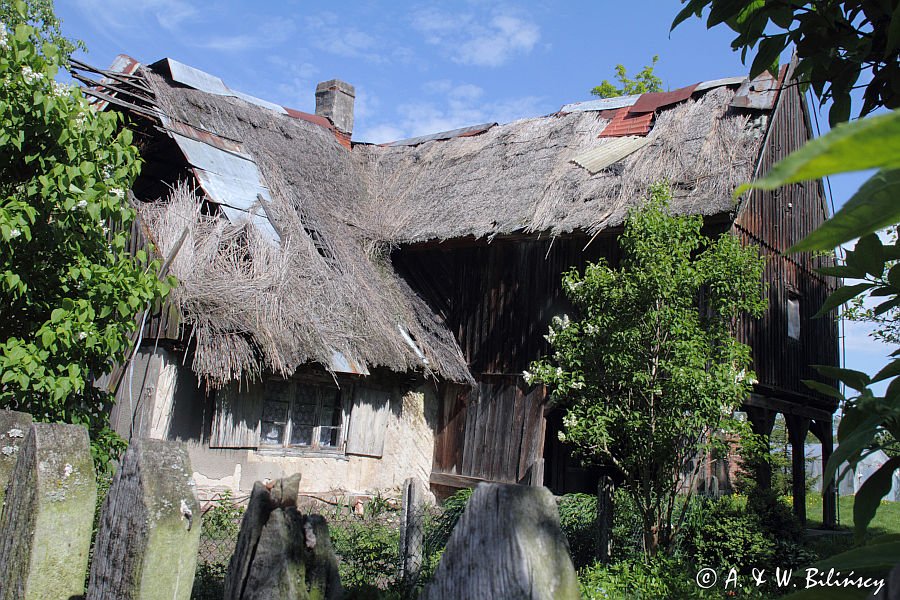 żuławski dom podcieniowy we wsi Tropy Elbląskie, żuławy