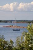 na kotwicowisku, wyspa Rodhamn, Alandy, Finlandia anchorage, Rodhamn Island, Alands, Finland