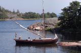 łódź żaglowa, wyspa Rodhamn, Alandy, Finlandia old fashion boat, Rodhamn Island, Alands, Finland