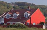 dom w Braye na wyspie Alderney, Channel Islands, Anglia, Wyspy Normandzkie, Kanał La Manche