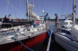 Safran i Bagheera w porcie jachtowym w Arkosund, Szkiery Szwedzkie, Szwecja