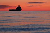 Statek kontenerowiec na Bałtyku