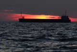Statek kontenerowiec na Bałtyku