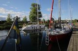 Przystań dla jachtów w Borensberg, Kanał Gota, Gotajski, Szwecja