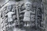 rzeźbiony kapitel, Opactwo Boyle, klasztor cysterski, rejon Górnej Shannon, Irlandia