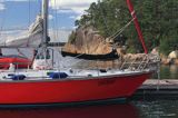 pomost dla jachtów przy wysepce Branthall, Szwecja, Zatoka Botnicka