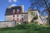 Zamek, Chateau de Trenqueleon, nad rzeką Baise, Gaskonia, Francja