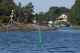Wejście do portu w Dalbergsa, jezioro Vanern, Wener, Szwecja
