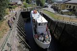 Haverud śluza przy akwedukcie, Dalslands Kanal, Szwecja