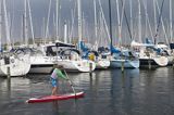 na desce zamiast bączka, Marinat w Faaborg na wyspie Fyn, Fionia, Archipelag Południowej Fionii, Dania, Stand up paddle boarding