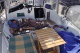 sjesta w kokpicie Safrana, wyspa Karjaluoto, szkiery Turku, Finlandia sleeping in a cockpit, Karjaluoto Island, Turku Archipelago, Finland