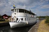 W Forsvik, statek turystyczny Sandon, Kanał Gota, Szwecja