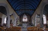 wnętrze, kościół w Fouesnant, Finistere, Bretania, Francja