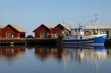 port rybacki w Glommen. Szwecja Zachodnia, Kattegat