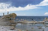 Wybrzeże wyspy Faro na Gotland, Szwecja