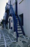 Grecja, wyspa Mykonos, Cyklady , zaułek ze schodami
