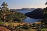 panorama z góry, wioska rybacka Haggvik, Szwecja, Zatoka Botnicka, Hoga Kusten, Wysokie Wybrzeże