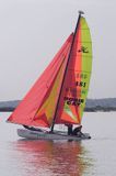 Hobie Cat u brzegów wyspy Hiddensee, Bałtyk, Mecklenburg-Vorpommern, Niemcy