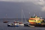 port w Vitte na wyspie Hiddensee, Mecklenburg-Vorpommern, Niemcy
