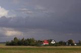 domy na skraju Vitte, wyspa Hiddensee, Mecklenburg-Vorpommern, Bałtyk, Niemcy