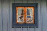 Malowane okno w Hjo nad jeziorem Vattern, Weter, Szwecja