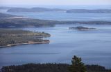 panorama Hoga Kusten z Parku Narodowego Skuleskogen, Szwecja, Zatoka Botnicka