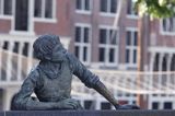 Hoorn, Holandia, Ijsselmeer, rzeźba chłopca rybackiego