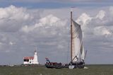 barka holenderska na Ijsselmeer, Holandia