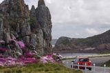 skały na La Corbiere Point, wyspa Jersey, Channel Islands, Anglia, Wyspy Normandzkie, Kanał La Manche