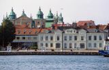 port, nabrzeże, katedra w Kalmarze, Szwecja
