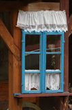 Kalwaria Pacławska, okno na ganku chaty, Pogórze Przemyskie