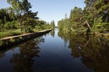 Na kanale przed jeziorem Viken, Kanał Gota, Gotajski, Szwecja