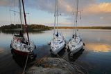 Wyspa Karo, kotwiczenie i cumowanie w szkierach, Szwecja