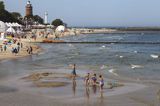 Kołobrzeg, plaża i latarnia morska