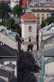 Cracow widok z Wieży Kościoła Mariackiego, Brama Floriańska