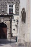 Cracow okno, kamienica, zaułek, Stare Miasto