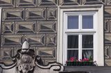Cracow okno, kamienica, Stare Miasto