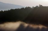 Poranna mgła, Park Krajobrazowy Doliny Sanu, Bieszczady