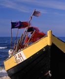 łódź rybacka, Piaski nad Zatoką Gdańską na Mierzei Wiślanej, Polska