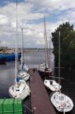 pomost dla jachtów w Roja, Zatoka Ryska, Łotwa Roja harbour, Riga Bay, Latvia