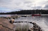 pomost na wysepce Lill Lubban, Szwecja, Zatoka Botnicka