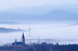 Świtowe mgły w okolicy Lutowisk, Bieszczady