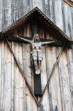 Mętków, zabytkowy drewniany kościół w którym Karol Wojtyła był wikarym, Chrystus ukrzyżowany, Małopolska, kościół przeniesiony z Niegowici