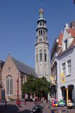 Middelburg, wieża kościoła i kościół Nieuwe Kerk, Holandia
