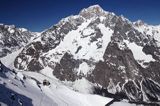 szczyt Mont Blanc, po włosku Monte Bianco, ośrodek narciarski Courmayeur, Włochy