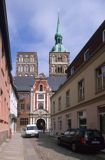 Niemcy Stralsund ratusz i kościół św. Mikołaja