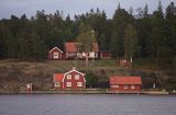 domy w Nynashamn, Szkiery Szwedzkie, Archipelag Sztokholmski, Szwecja